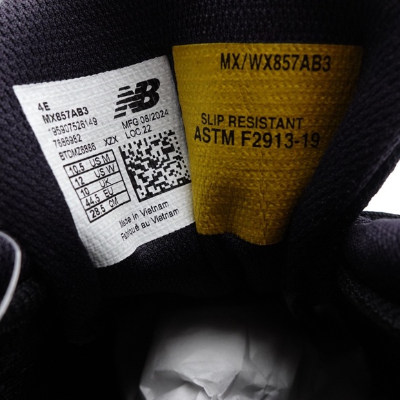 NEW XWIDE 4E Men's New Balance 857v3 Slip Resistant Leather Work Shoes - Picture 7 of 8